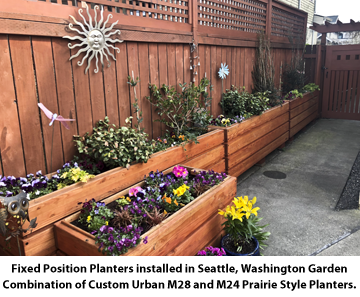 Fixed Position Rolling Planter Seattle Washington Garden