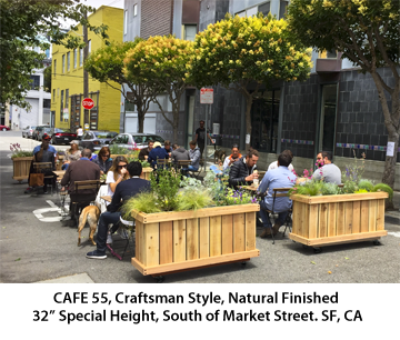 Rolling Barrier Planter Caffe Centro San Francisco